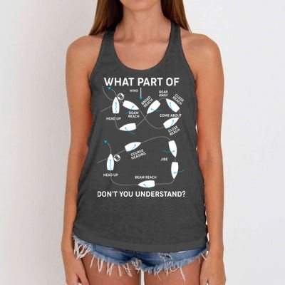 Funny What Part Of Don't You Understand Boating Expert Women's Knotted Racerback Tank