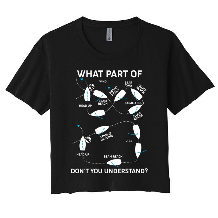 Funny What Part Of Don't You Understand Boating Expert Crop Top