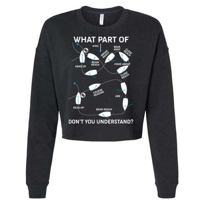 Funny What Part Of Don't You Understand Boating Expert Cropped Pullover Crew