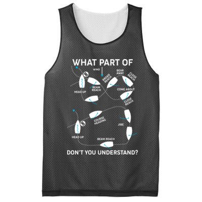 Funny What Part Of Don't You Understand Boating Expert Mesh Reversible Basketball Jersey Tank