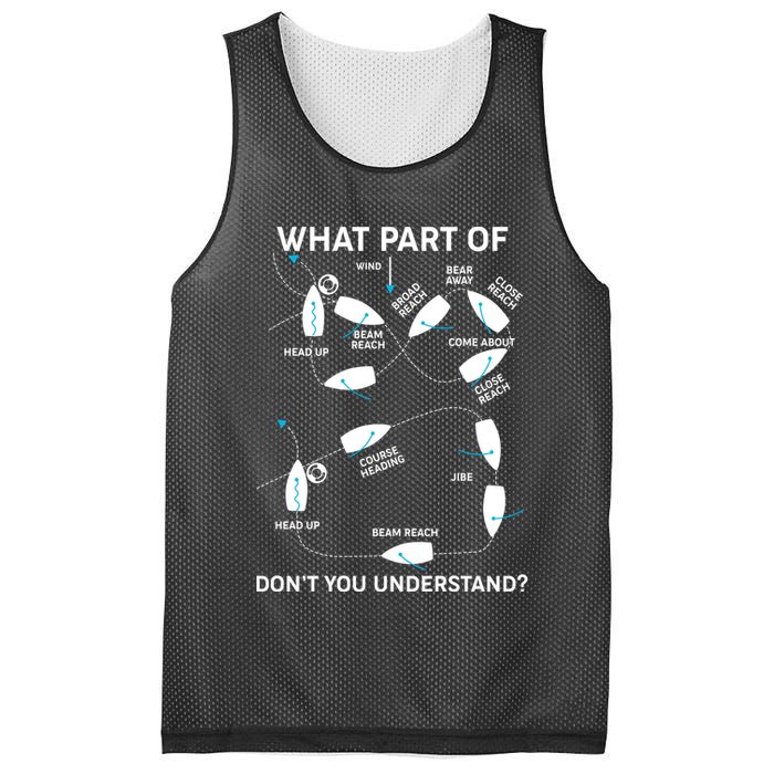 Funny What Part Of Don't You Understand Boating Expert Mesh Reversible Basketball Jersey Tank