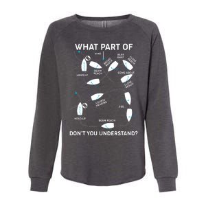 Funny What Part Of Don't You Understand Boating Expert Womens California Wash Sweatshirt