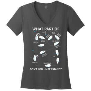 Funny What Part Of Don't You Understand Boating Expert Women's V-Neck T-Shirt