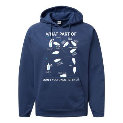 Funny What Part Of Don't You Understand Boating Expert Performance Fleece Hoodie