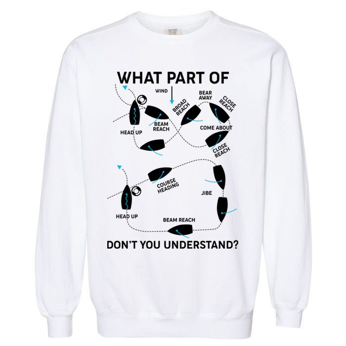 Funny What Part Of Don't You Understand Boating Expert Garment-Dyed Sweatshirt
