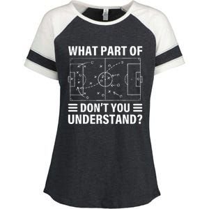 Funny What Part Of Soccer Dont You Understand Soccer Coach Enza Ladies Jersey Colorblock Tee