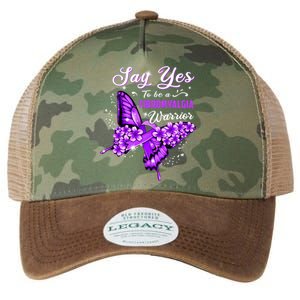 Fibromyalgia Warrior Purple Butterfly Gift Legacy Tie Dye Trucker Hat