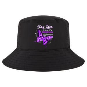 Fibromyalgia Warrior Purple Butterfly Gift Cool Comfort Performance Bucket Hat