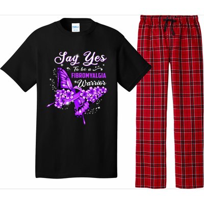 Fibromyalgia Warrior Purple Butterfly Gift Pajama Set