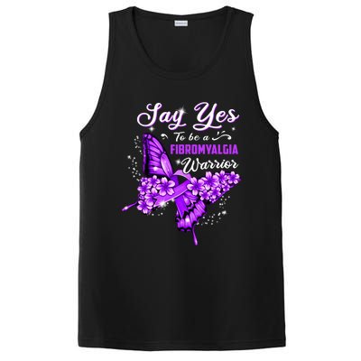 Fibromyalgia Warrior Purple Butterfly Gift PosiCharge Competitor Tank