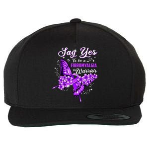 Fibromyalgia Warrior Purple Butterfly Gift Wool Snapback Cap