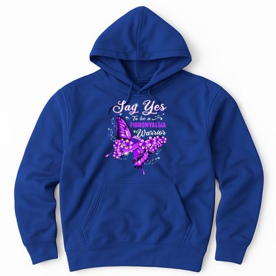 Fibromyalgia Warrior Purple Butterfly Gift Hoodie