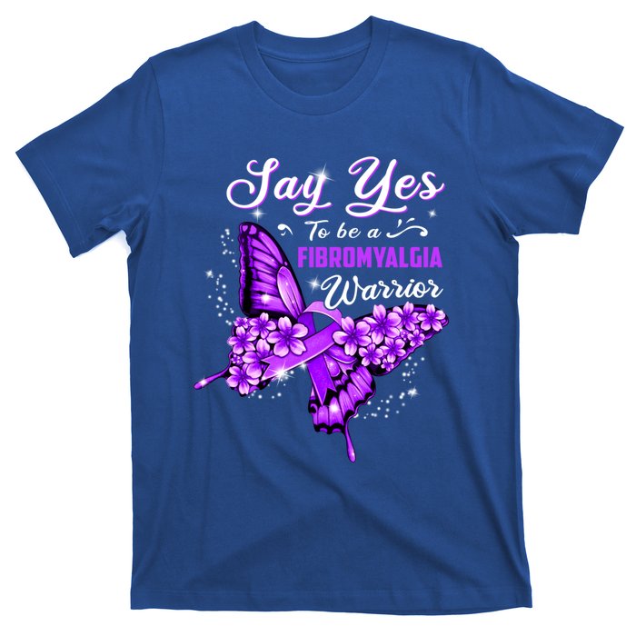 Fibromyalgia Warrior Purple Butterfly Gift T-Shirt