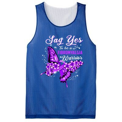 Fibromyalgia Warrior Purple Butterfly Gift Mesh Reversible Basketball Jersey Tank