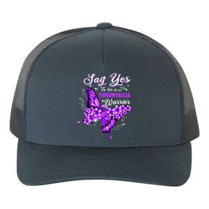 Fibromyalgia Warrior Purple Butterfly Gift Yupoong Adult 5-Panel Trucker Hat