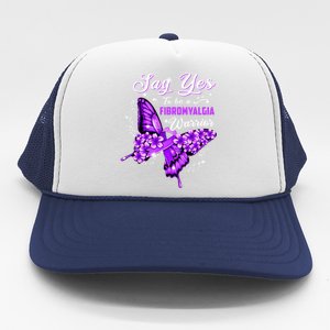 Fibromyalgia Warrior Purple Butterfly Gift Trucker Hat