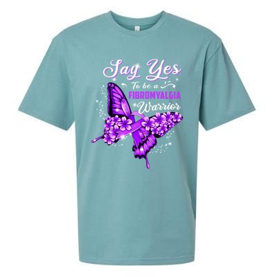 Fibromyalgia Warrior Purple Butterfly Gift Sueded Cloud Jersey T-Shirt