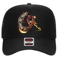 Funny What Part Of Hockey Don't You Understand Hockey Player High Crown Mesh Back Trucker Hat