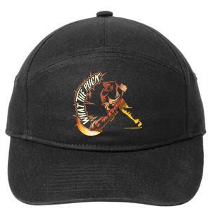 Funny What Part Of Hockey Don't You Understand Hockey Player 7-Panel Snapback Hat