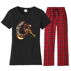 Funny What Part Of Hockey Don't You Understand Hockey Player Women's Flannel Pajama Set