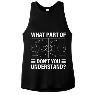 Funny What Part Of Soccer Don't You Understand Soccer Coach Ladies PosiCharge Tri-Blend Wicking Tank