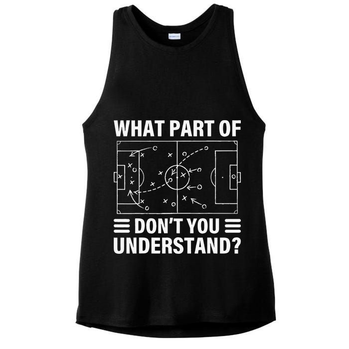 Funny What Part Of Soccer Don't You Understand Soccer Coach Ladies PosiCharge Tri-Blend Wicking Tank
