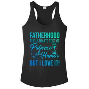 Fatherhood With Patience Humor And Love Fathers Day Gift Ladies PosiCharge Competitor Racerback Tank