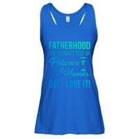 Fatherhood With Patience Humor And Love Fathers Day Gift Ladies Essential Flowy Tank