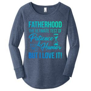 Fatherhood With Patience Humor And Love Fathers Day Gift Women's Perfect Tri Tunic Long Sleeve Shirt