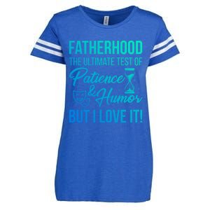 Fatherhood With Patience Humor And Love Fathers Day Gift Enza Ladies Jersey Football T-Shirt