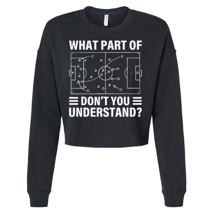 Funny What Part Of Soccer DonT You Understand Soccer Coach Cropped Pullover Crew
