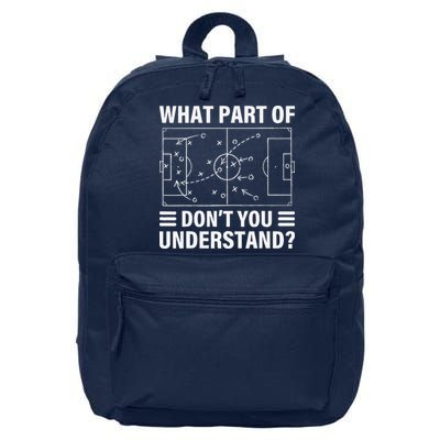 Funny What Part Of Soccer DonT You Understand Soccer Coach 16 in Basic Backpack
