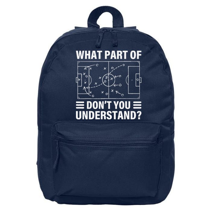 Funny What Part Of Soccer DonT You Understand Soccer Coach 16 in Basic Backpack