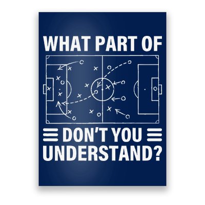 Funny What Part Of Soccer DonT You Understand Soccer Coach Poster