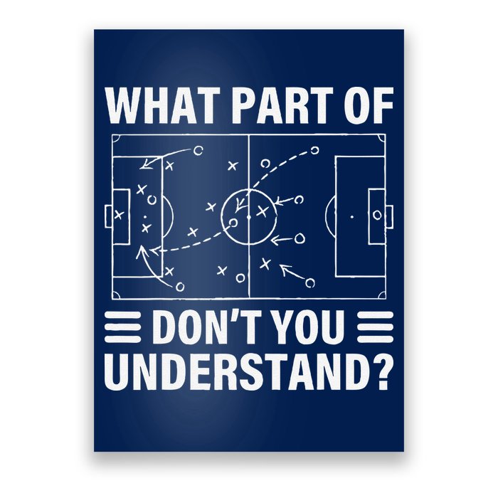 Funny What Part Of Soccer DonT You Understand Soccer Coach Poster