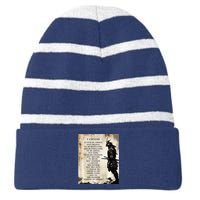 Fearless Warrior Premium Striped Beanie with Solid Band