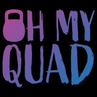 Funny Workout Quadriceps Muscles Kettlebell I Oh My Quad Gift Drawstring Bag