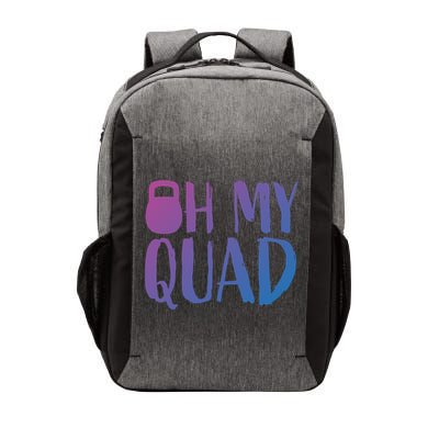 Funny Workout Quadriceps Muscles Kettlebell I Oh My Quad Gift Vector Backpack