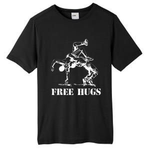 Funny Wrestling Quote Free Hugs Wrestle Wrestling Lover Tall Fusion ChromaSoft Performance T-Shirt