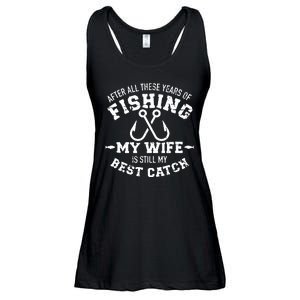 Fishing Wife Quote Years Of Fishing Wife Is My Best Catch Ladies Essential Flowy Tank