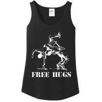 Funny Wrestling Quote Free Hugs Wrestle Wrestling Lover  Ladies Essential Tank