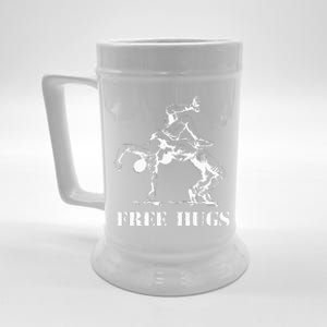 Funny Wrestling Quote Free Hugs Wrestle Wrestling Lover  Beer Stein