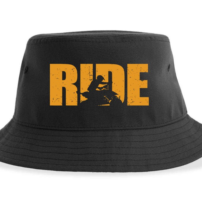 Four Wheeler Quad Funny ATV RIDE Quad Biker Sustainable Bucket Hat