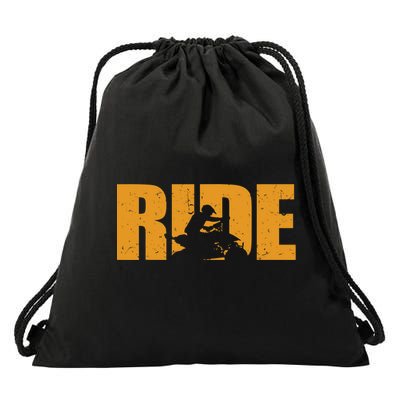 Four Wheeler Quad Funny ATV RIDE Quad Biker Drawstring Bag
