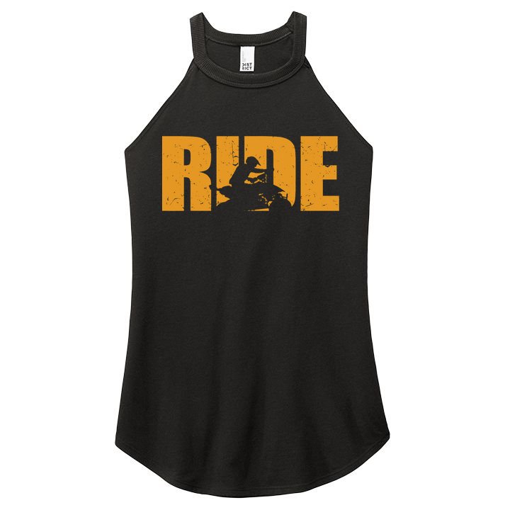 Four Wheeler Quad Funny ATV RIDE Quad Biker Women's Perfect Tri Rocker Tank