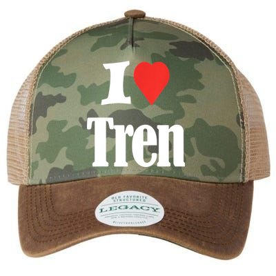 Funny Workout Quote, I Love Tren Design,Cool Bodybuilder Legacy Tie Dye Trucker Hat