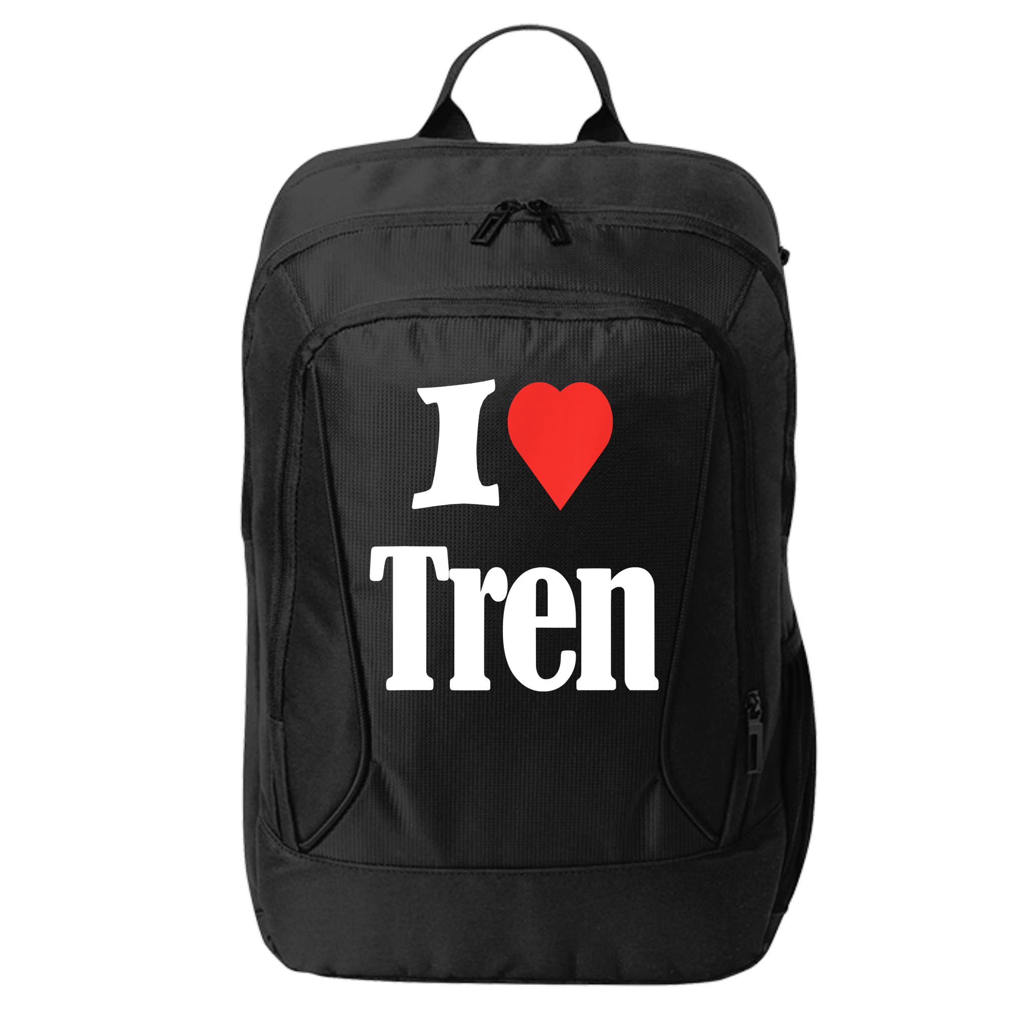 Funny Workout Quote, I Love Tren Design,Cool Bodybuilder City Backpack