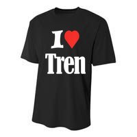 Funny Workout Quote, I Love Tren Design,Cool Bodybuilder Youth Performance Sprint T-Shirt