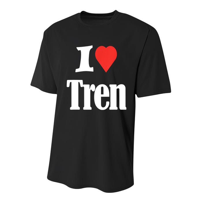 Funny Workout Quote, I Love Tren Design,Cool Bodybuilder Youth Performance Sprint T-Shirt