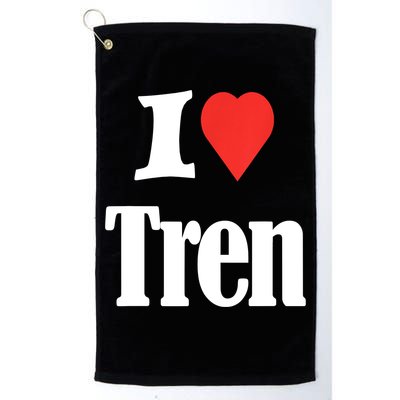 Funny Workout Quote, I Love Tren Design,Cool Bodybuilder Golf Towel